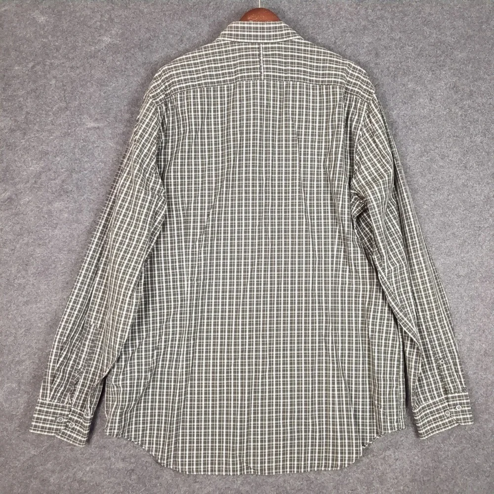 Banana Republic Men XXL Tall Soft Wash Tailored Slim Fit Plaid Button Down Shirt